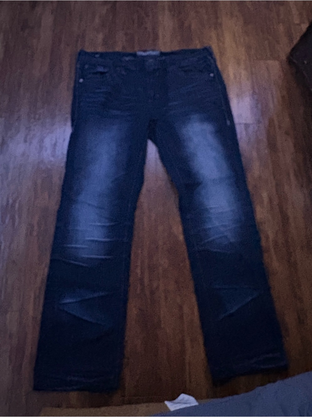 Affliction Men's Washed Black Straight Jeans